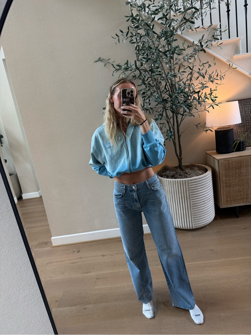 Agolde Harper mid rise relaxed straight jeans in FLASH